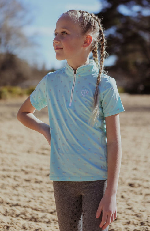 BARE Babes Quarter Zip Shirt - Princess Teal